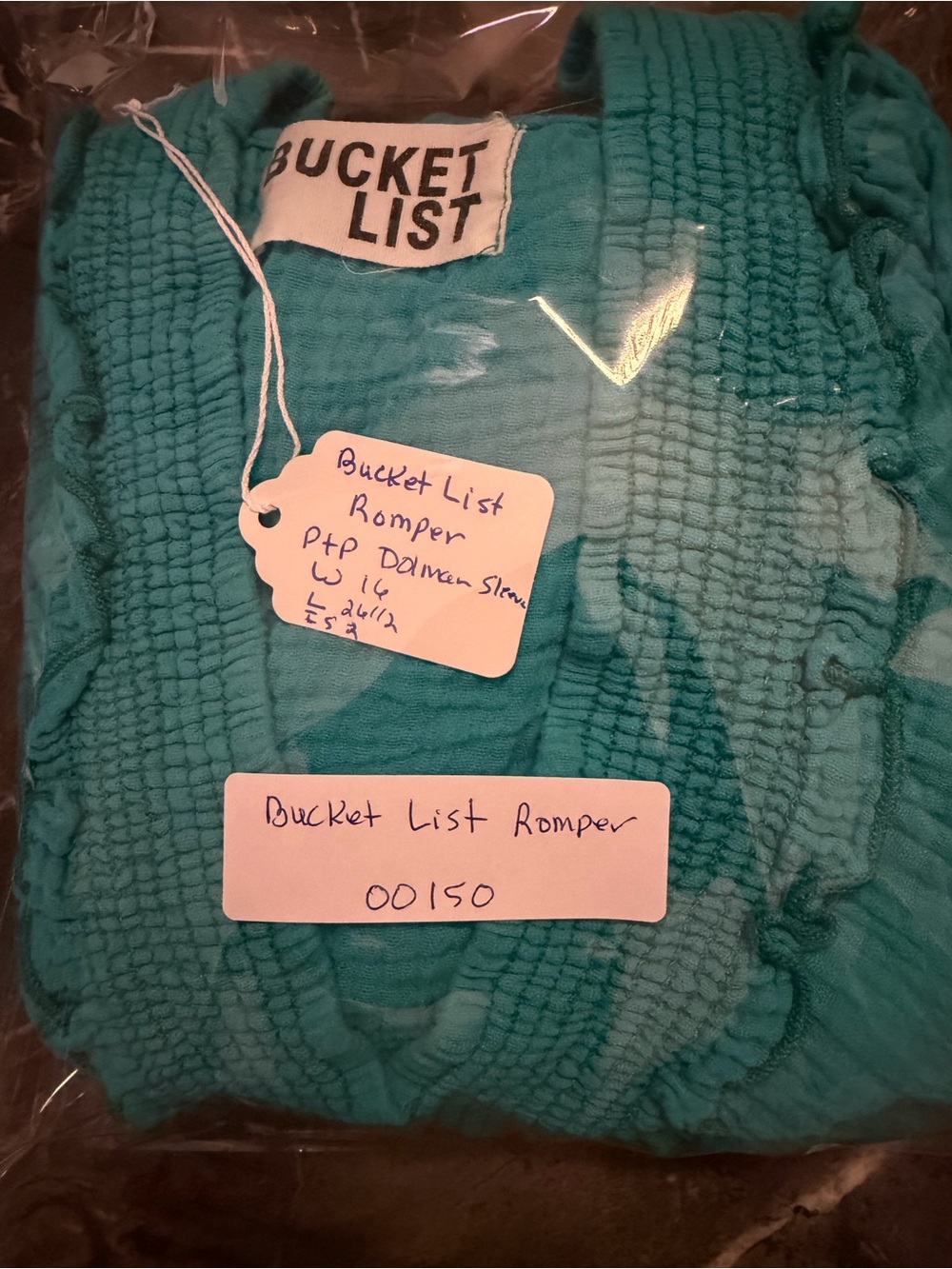 BUCKETLIST Turquoise Ruffle V-Neck Romper - Picture 10 of 10
